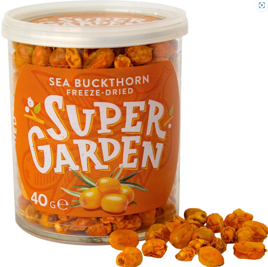 40g Freeze Dried Sea Buckthorn Berries SuperGarden Lyophilized Europe Kids Snack