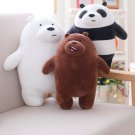 Kawaii Animal Cartoon Grizzly Bear Gray White Bear Panda Plush Stuffed Toy Doll