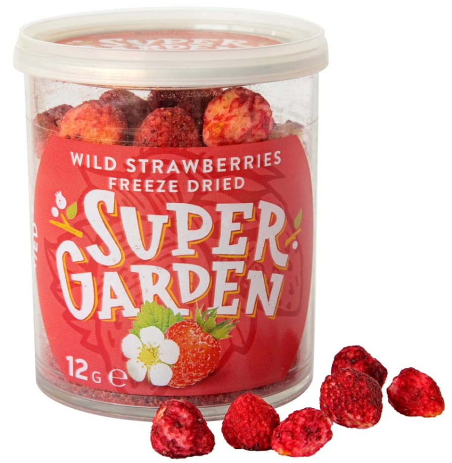 12g SuperGarden Freeze Dried Wild Strawberries Lyophilized EU Children Vitamins