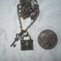 Lock and Key Charm Necklace Vintage Style Key to Heart Gift for Valentine