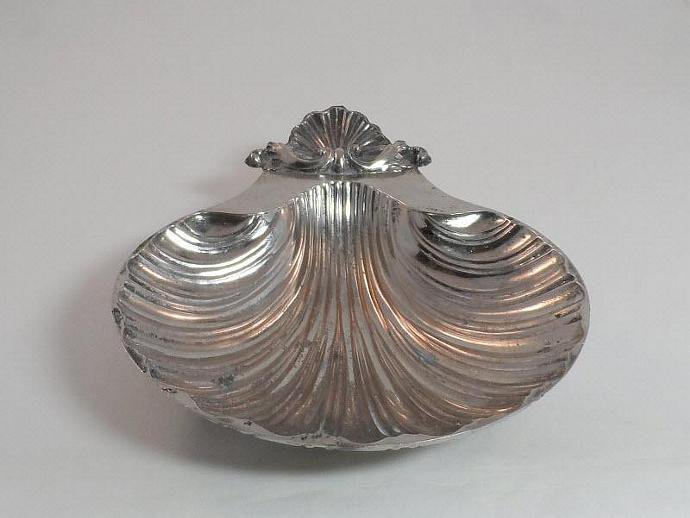 Vintage Shell Dish Silver Plated RF Inc Sheffield Reproduction Candle Holder