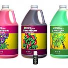 General Hydroponics FloraGro, FloraBloom, FloraMicro Combo Fertilizer set + 1oz Rapidstart (Gallons)