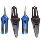 Hydrofarm HGPP400C Precision Curved Blade Trimmer Scissor Pruners w/ Holster Pack of 2