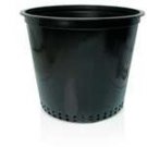 Hydrofarm Round Pot with Mesh Bottom, Black, Set of 50