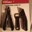 Hyper Tough 3-Piece Multitool & Knife Set