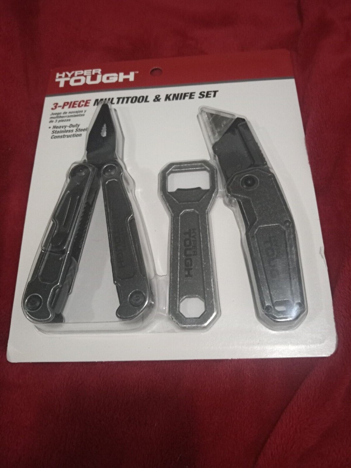Hyper Tough 3Piece MultiTool, Knife Set & Bottle Opener