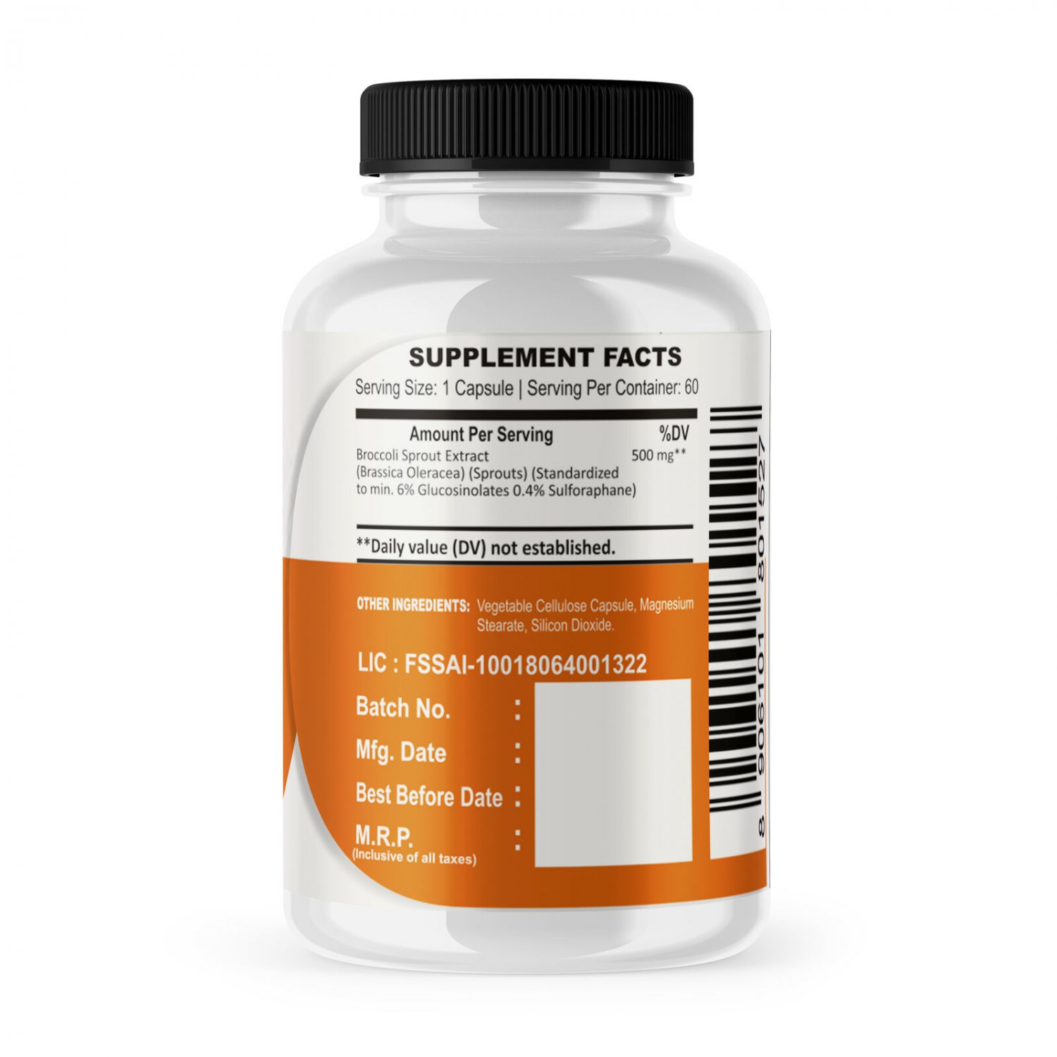 0.4 Sulforaphane Broccoli Sprout Extract 500 mg 60 Capsules AMALTH