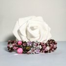 Pink Flower Rhinestone Bracelet