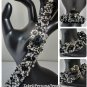 Silver Garden Bracelet - Rhinestone Handmade Jewelry