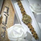 Gold Statement Bracelet - Handmade Fashion Jewelry