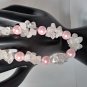 Rose Quartz Gemstone & Pearl Bracelet