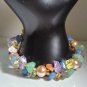 Gemstone Cluster & Pearl Bracelet- Handmade Fashion