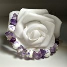 Amethyst  Flowers Bracelet - Gemstone Handmade Bracelet