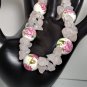 Rose Quartz - Flower Bracelet - gemstone handmade