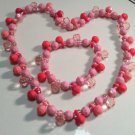 Children's Jewelry Kid's Pink Charm Necklace/Bracelet set