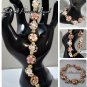 Children's Jewelry Pink Flower Handmade Bracelet - flower jewelry - pearls