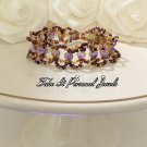 Gemstone Bracelet - Purple Agate beads - Crystals beaded Handmade Fashion Bracelet