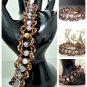 Gemstone Bracelet - Purple Agate beads - Crystals beaded Handmade Fashion Bracelet