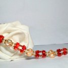 Pearls and Red Crystals Bracelet - Handmade Bracelet
