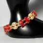 Pearls and Red Crystals Bracelet - Handmade Bracelet