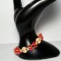 Pearls and Red Crystals Bracelet - Handmade Bracelet