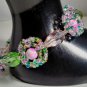 Crystal and fire Agate Bracelet - gemstone jewelry handmade