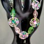 Crystal and fire Agate Bracelet - gemstone jewelry handmade