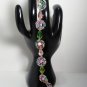 Crystal and fire Agate Bracelet - gemstone jewelry handmade