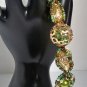 Gold Cage Beaded Bracelet - Green Pearl handmade Jewelry