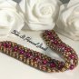 Fashion Beadwork Jewelry - handmade pearl bracelet - deep red bracelet