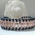 Jewelry - Pink Crystal Bracelet - Handmade Statement Jewelry Crystal Bracelet