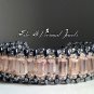 Jewelry - Pink Crystal Bracelet - Handmade Statement Jewelry Crystal Bracelet