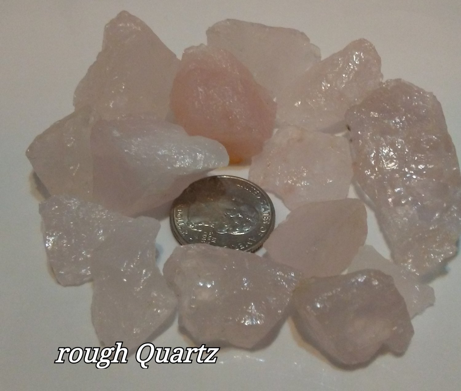 Rough Gemstones Clear Quartz Rose Quartz Raw Gemstones Genuine Crystals