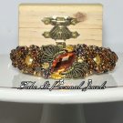Gold Bracelet - Fashion Rhinestone Jewelry - Pearl Bracelet
