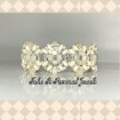 Crystal and Cubes Handmade superduo brac