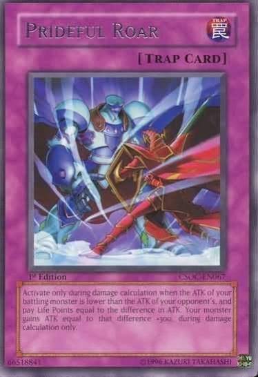 YuGiOh Crossroads of Chaos Rare Prideful Roar CSOC-EN067