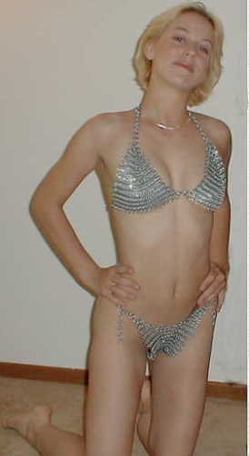 CHRISTMAS OFFER! COLORFUL CHAINMAIL ONLY BRA MEDIEVAL ANTIQUE STYLE ! DDRTG2