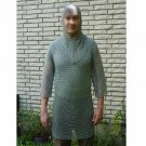CHAIN MAIL SHIRT AND HOOD ALUMINIUM BUTTED HAUBERGEON VIKING MEDIEVAL ARMOR CHAIN MAIL SHIRT AND HOOD ALUMINIUM BUTTED HAUBERGEON VIKING MEDIEVAL ARMOR