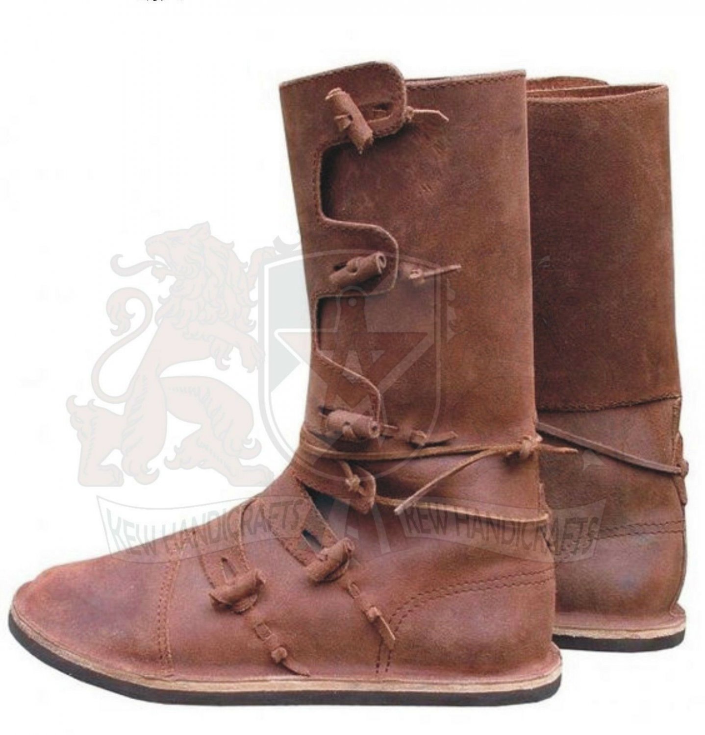 MEDIEVAL LEATHER BOOTS ANCIENT SHOES Warrior Renaissance Re-enactment ...