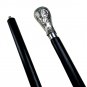 Medieval Ebony & Chrome Straight Neck Walking Stick Cane