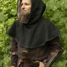 Renaissance Medieval Cotton Padded Armor Collar and Coif Arming Cap Black Renaissance Medieval Cotton Padded Armor Collar and Coif Arming Cap Black