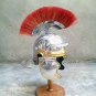 New Roman Viking Miniature Medieval Helmet Leonidas Decor With Red Plume
