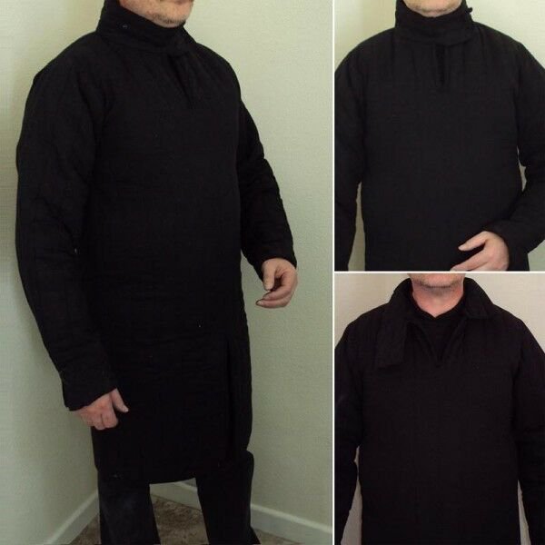 Medieval Only Gambeson Reenactment Black Color Halloween Gift Fancy Design