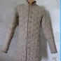 Medieval Gambeson With full Sleeves Celtic Viking Padded Armour Camel Color