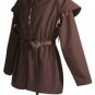 Medieval Renaissance Style Theater Tunic Brown Knight Fancy Color Full Sleeveles
