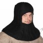 Renaissance Medieval Cotton Padded Armor Collar and Coif Arming Cap Black new