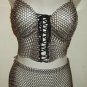 Medieval Viking Women sexy Body chain mail swim wear Bra Skirt Harness Lingerie