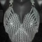 now Dashing Viking Girl Design Antique sexy chainmail swim wear Bra Harness Ling