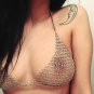Chain Mail Mikini Silver Link Metal Lingerie Bra Bikini Goth Medieval Festival