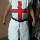 NEW MEDIEVAL Crusader LARP Theater Cosplay Costume Templar Knight Tunic White NEW MEDIEVAL Crusader LARP Theater Cosplay Costume Templar Knight Tunic White